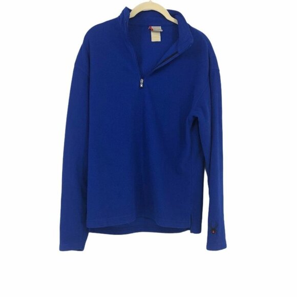 Spyder  half zip blue fleece pullover men’s small - Picture 13 of 13
